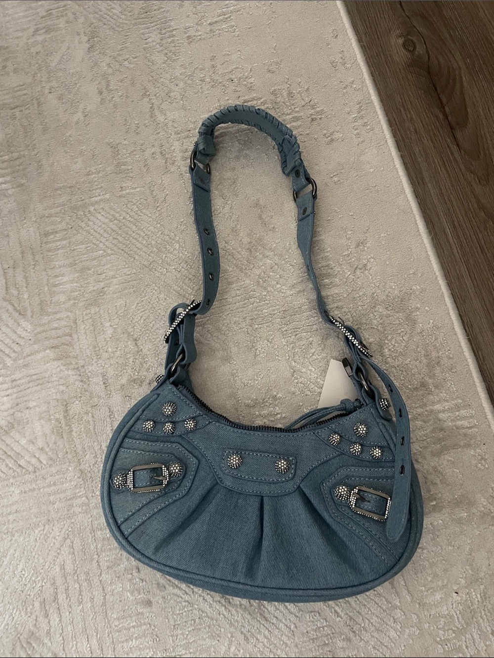 Denim shoulder bag